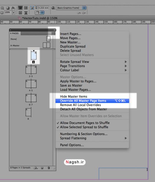 آموزش ایندیزاین (indesign) - شماره گذاری صفحات