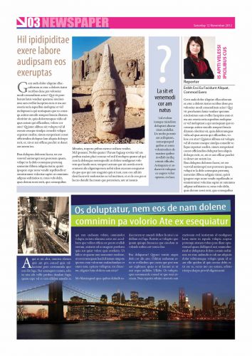 قالب آماده روزنامه ۴ صفحه ای سایز A3 برای InDesign