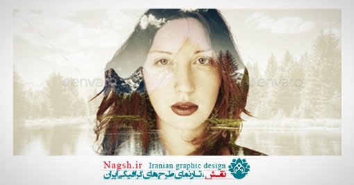 دانلود طرح لایه باز افکت ترکیب تصاویر Graphicriver Double Exposure Maker