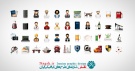دانلود تصاویر وکتور مجموعه آیکون های متنوع 